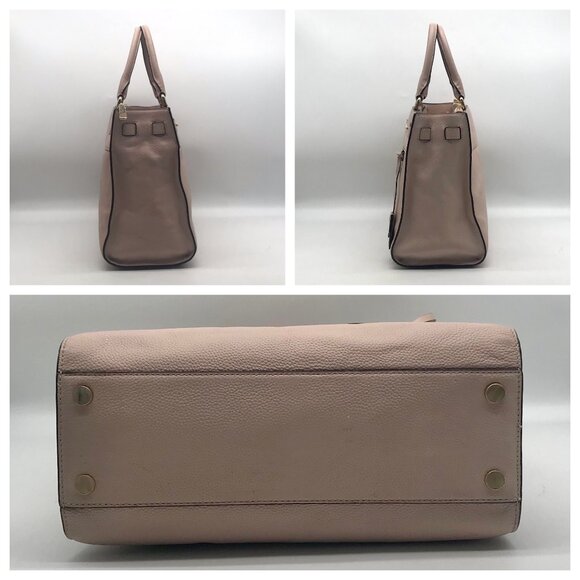 Michael Kors Reagan Soft Pink Leather Satchel - Picture 3 of 11